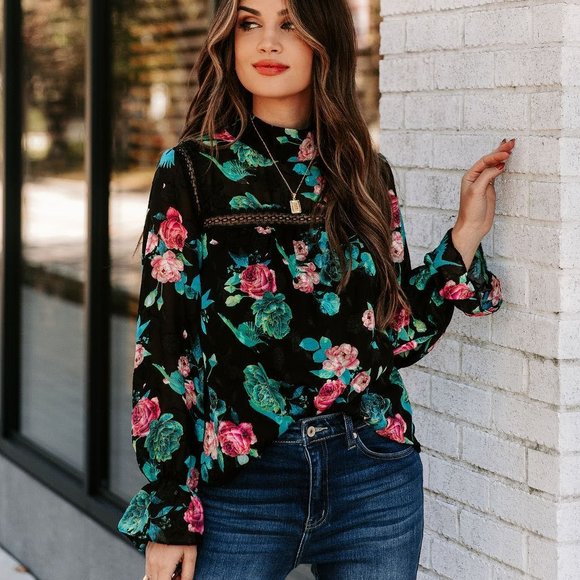 RIOS FLORAL LACE BLOUSE - Picture 6 of 10